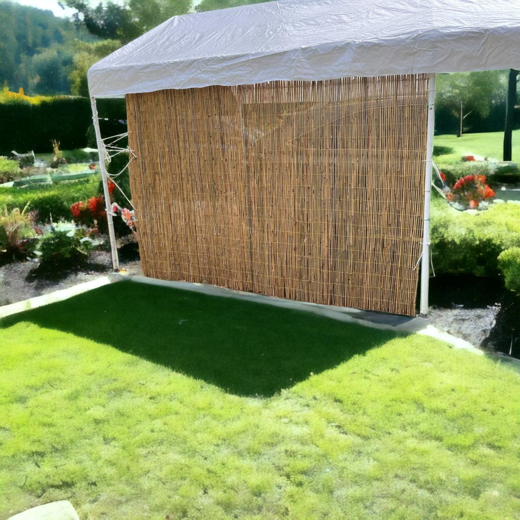 Bamboo Partition Wall, 8ft W x 6ft H.