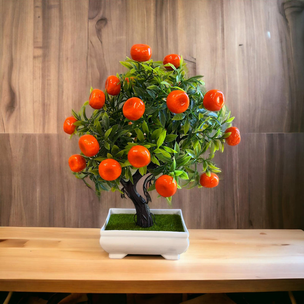 Alluring Artificial Orange Bonsai in pot of your choice