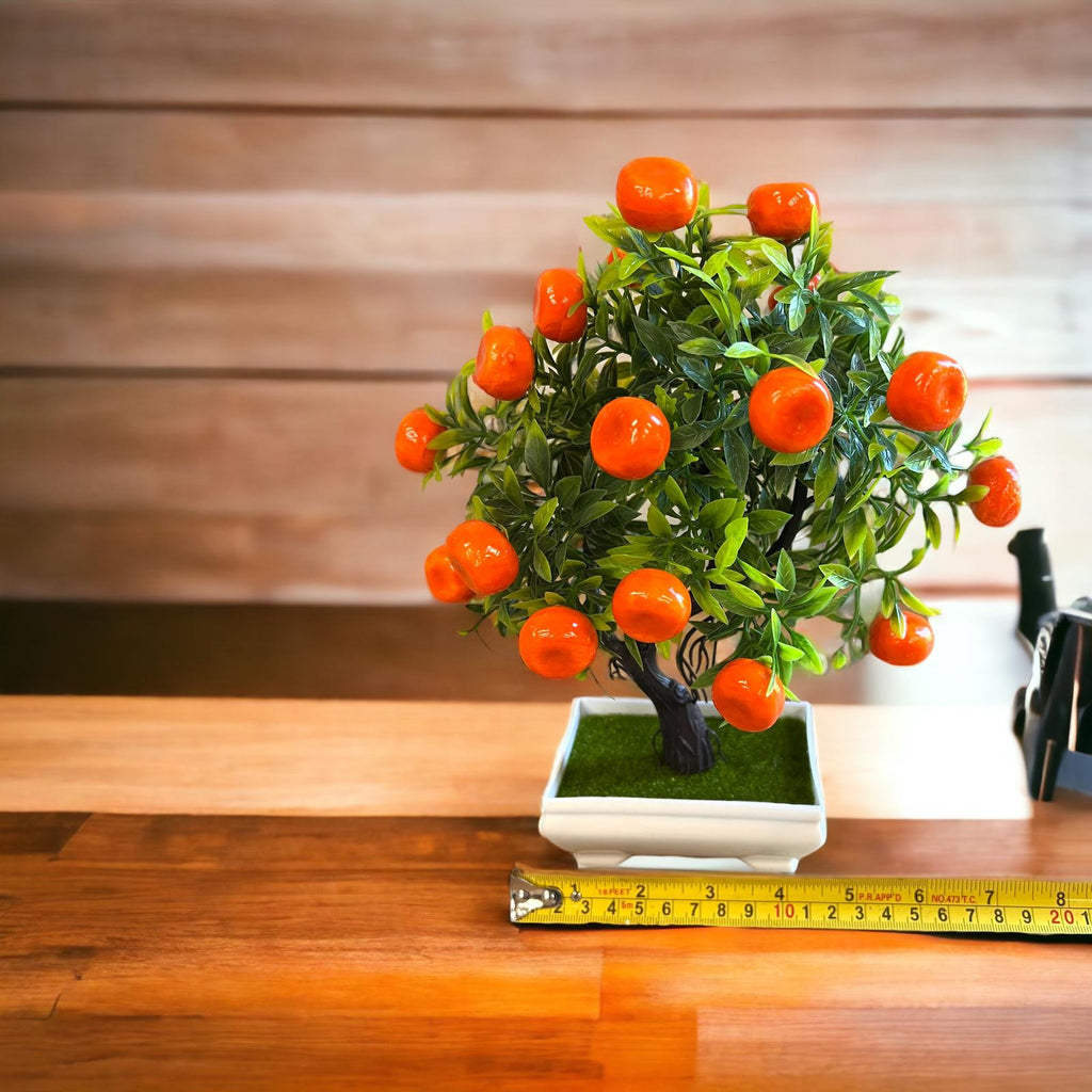 Alluring Artificial Orange Bonsai in pot of your choice