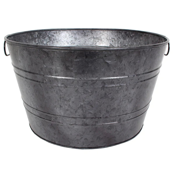 Galvanized Round Tub Planter