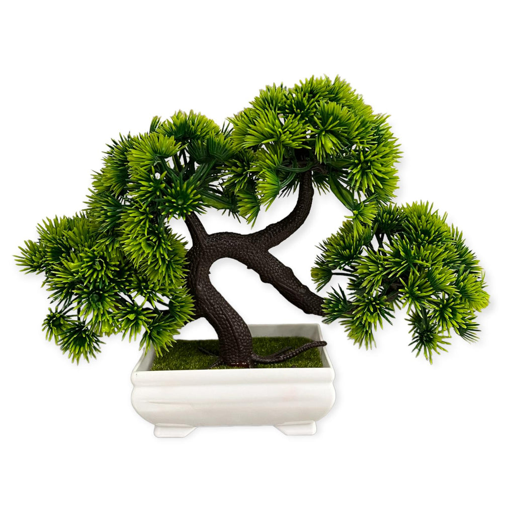 Alluring Green Bonsai with Pot (Artificial)