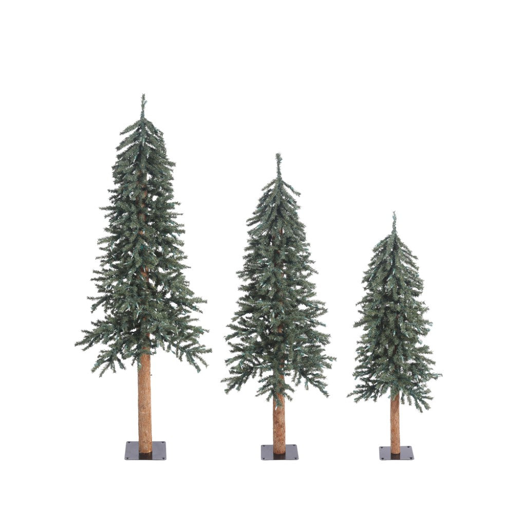 Alluring Natural Bark Alpine Tree Set-Artificial