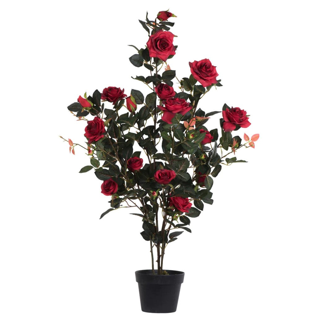 Artificial Plant : Rose Plant in Pot - From World Famous Vickerman Products